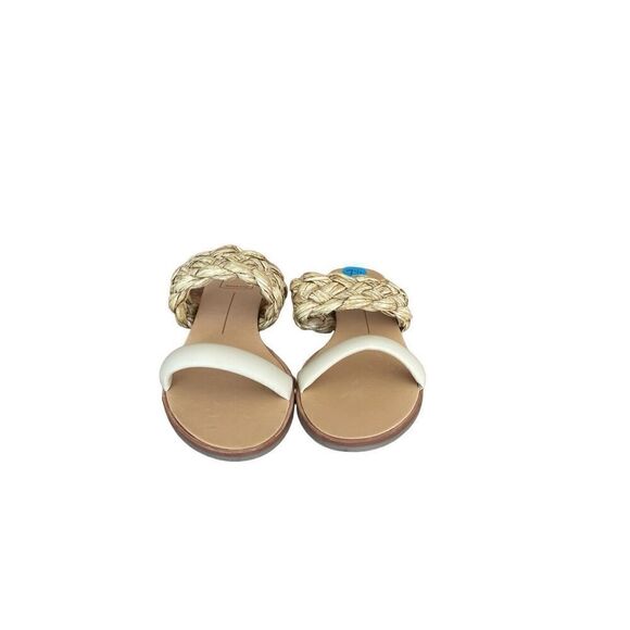 Dolce Vita Womens Natural Raffia Braid Slip On Slide Flat Sandal Size 7.5 - Picture 5 of 6